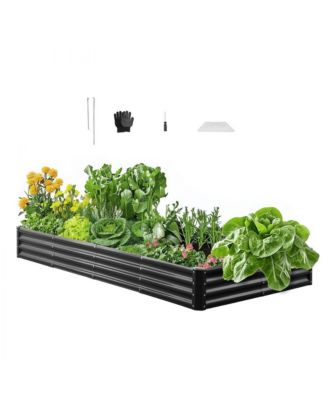 8x4x1 ft Galvalume Metal Raised Garden Bed