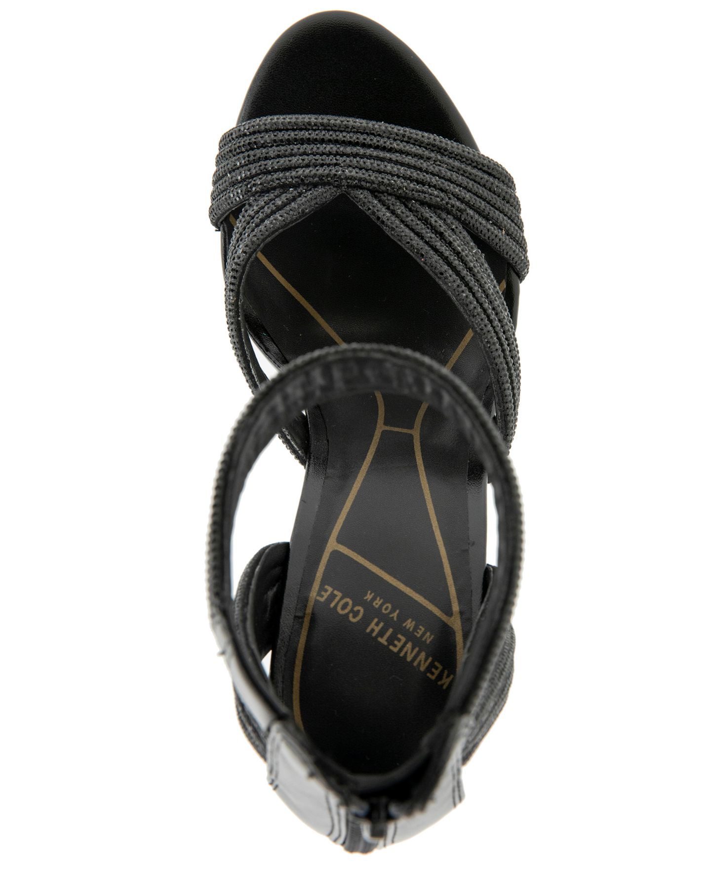 Женские сандалии Kenneth Cole New York Nadine Jewel Platform Dress Sandals, цвет: Чёрный — фото 4