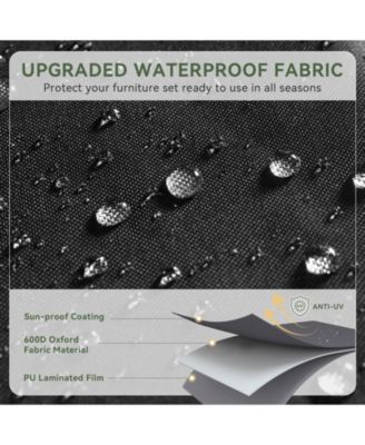 7-Piece Black Wicker Outdoor Sectional Sofa Set with Gray Cushions with 44" Propane Fire Pit Table