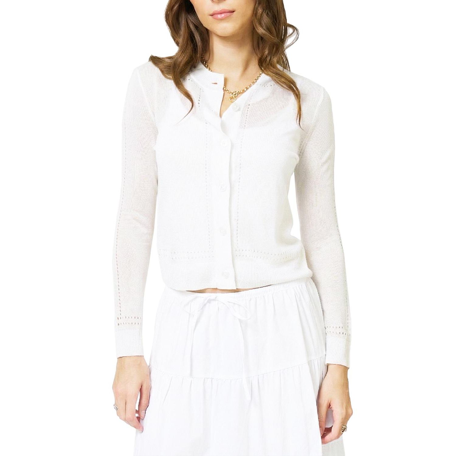Women's Serena Sheer Pointelle Cardigan