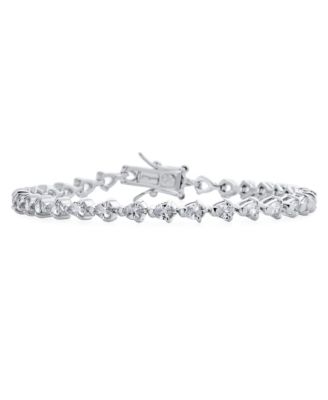 Delicate 12CTW CZ Pear Shape Teardrop Cubic Zirconia Tennis Bracelet Plated 7-7.5 Inch