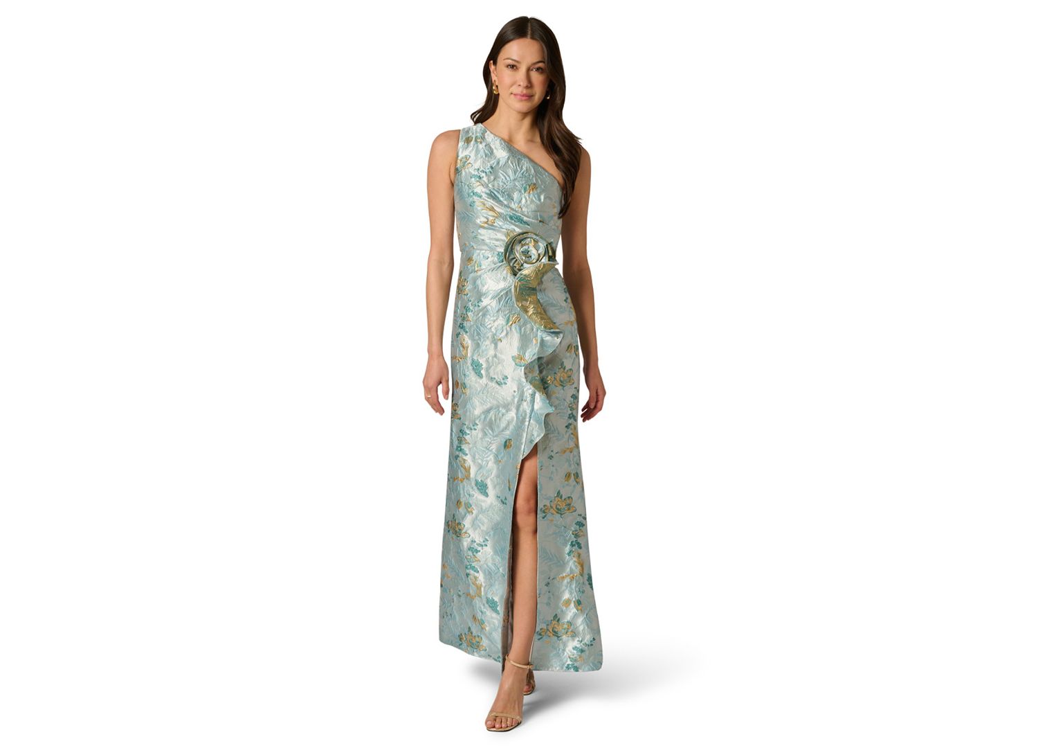 Petite One-Shoulder Gown