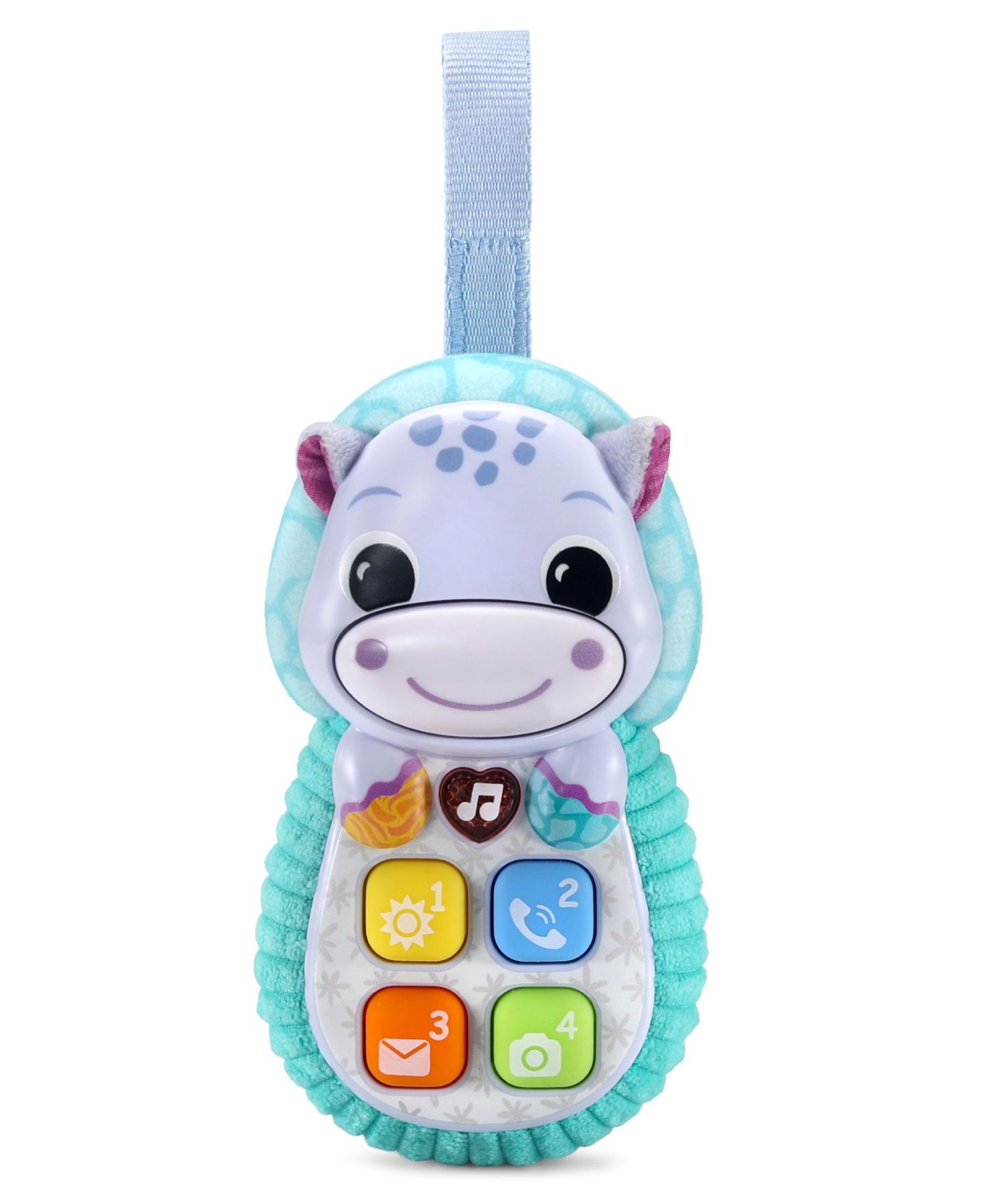 Детская игрушка VTech Hello, Hippo! Light-Up Talking Soft Phone, Ages 3 to 24 Months — фото 1