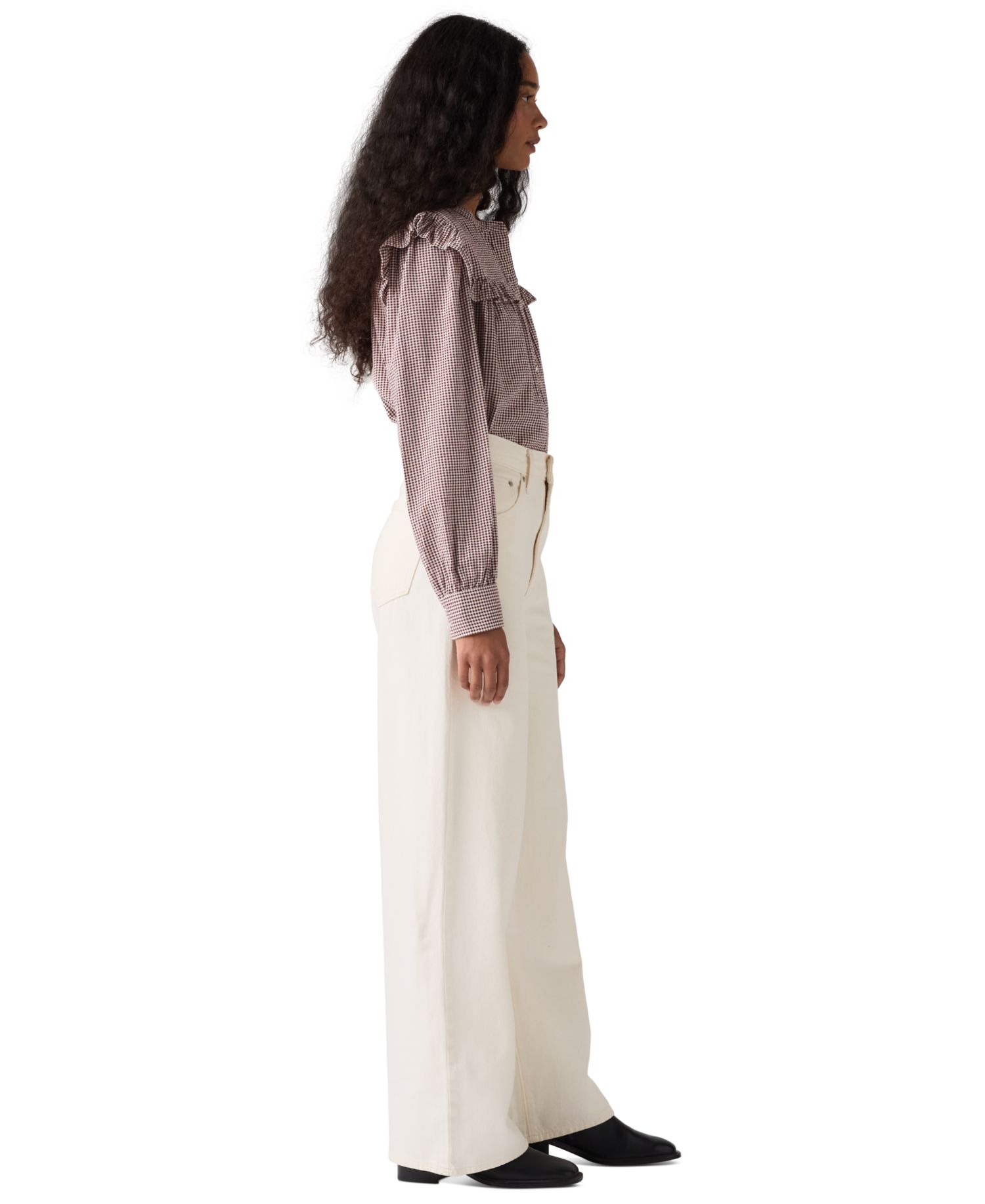 Women's Cinch-Waist Lightweight Baggy Jeans
