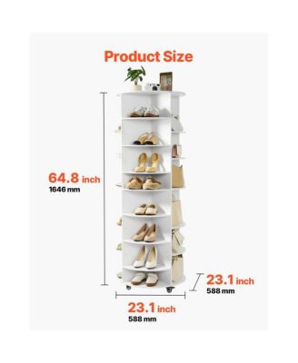 7-Tier Rotating Shoe Rack with Adjustable Shelves