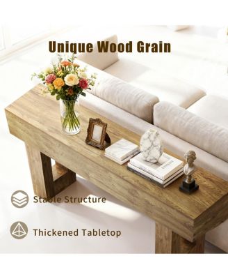  Farmhouse Entryway Console Table with Storage