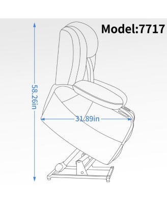 Dual Motor Infinite Position Leatherair Power Lift Recliner Chair