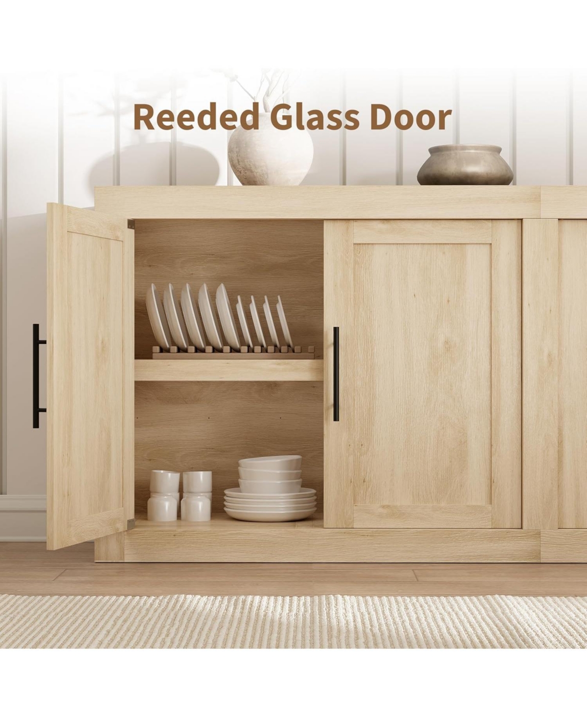 gaomon 70.8" Sideboard Buffet Cabinet with 4 Doors
