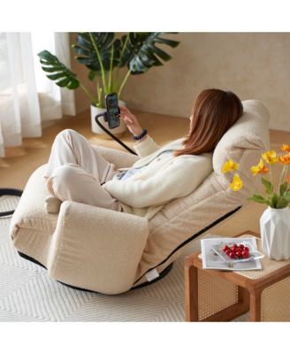 Streamdale Ergonomic Lounge Chair with Spring Seat & Phone Holder