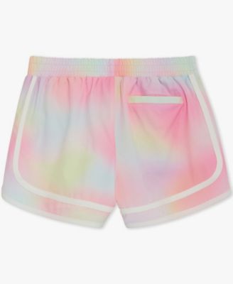 Girls' 7-16 Printed Woven Varsity Pull-On Shorts