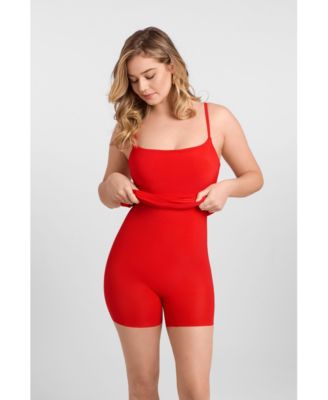 Women's Off the Shoulder Straight Neck Ribbed Sculpting Midi Dress