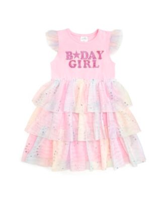 Toddler Girls Birthday Fairy Dust Short Sleeve Tutu Dress