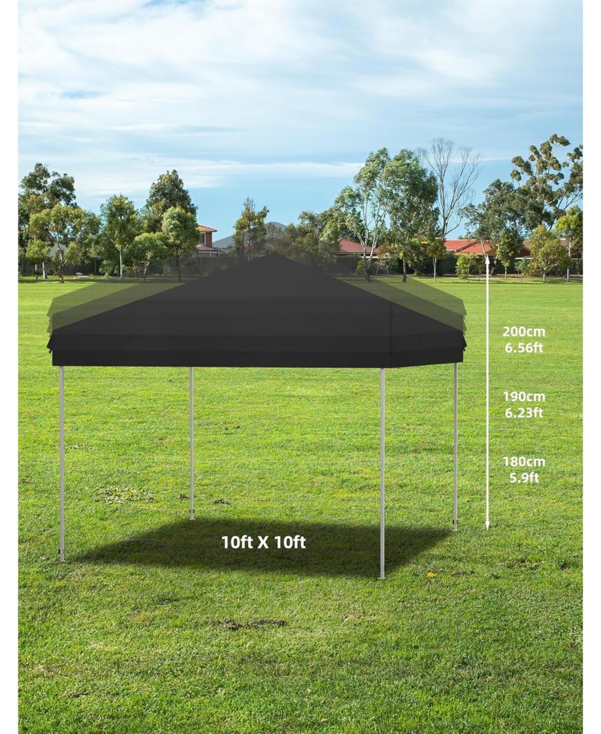 Gaomon Pop Up Canopy Tent 10x10 Outdoor Canopy tz Set Up Heavy Duty Commercial Instant Tent Shelter, 3-Sidewall