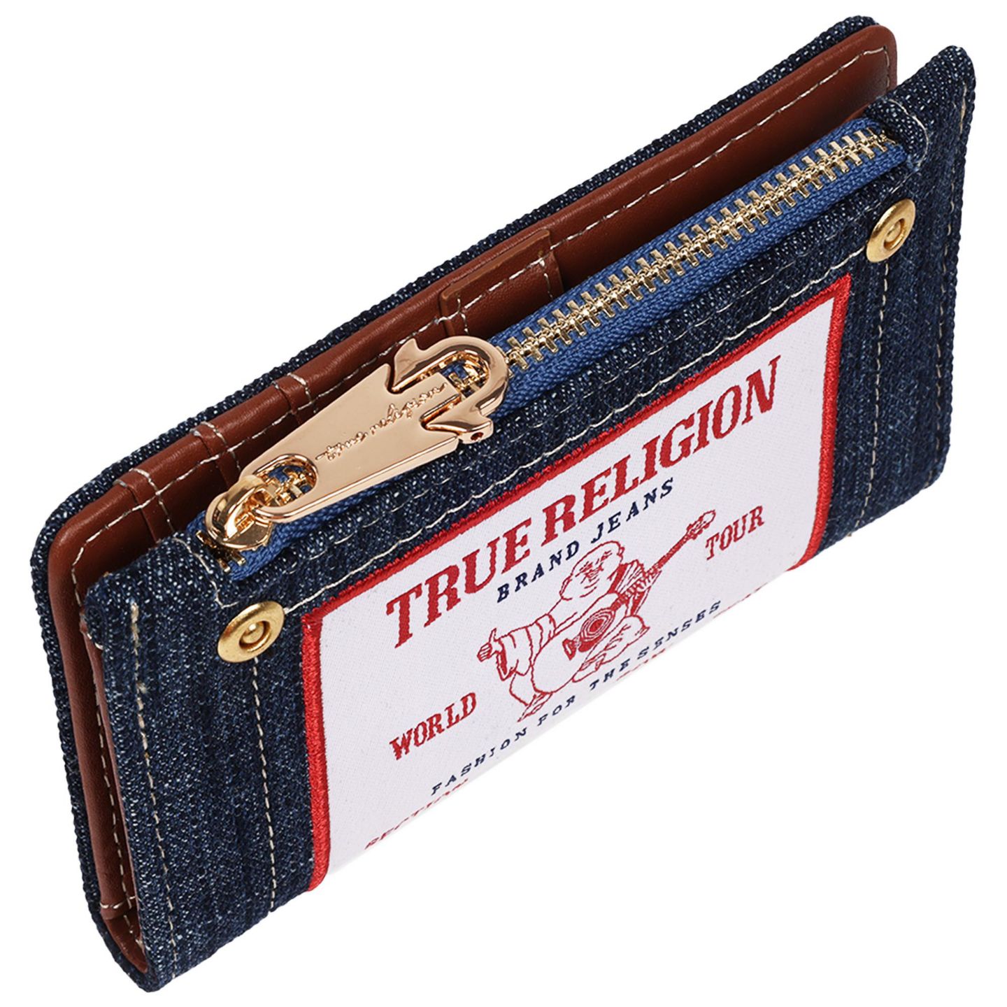 Женский кошелёк True Religion Buddha Patch Small Wallet, цвет: Тёмный джинсовый — фото 3