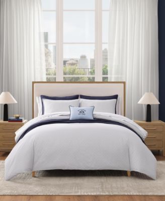 Trellis Flag Cotton Reversible 3-Pc. Duvet Cover Set, King