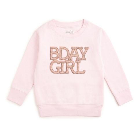 Толстовка Sweet Wink Pearl BDay Patch для девочек-малышей, цвет: Розовый