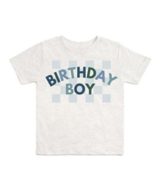 Toddler Boys Birthday Checker Short Sleeve T-Shirt