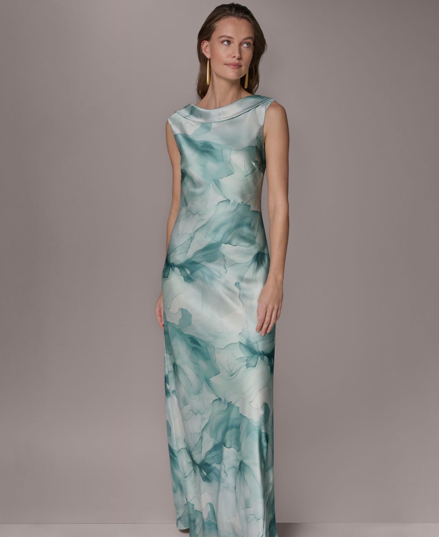 Женское платье Donna Karan New York Sleeveless Print Ball Gown, цвет: Разноцветный — фото 5