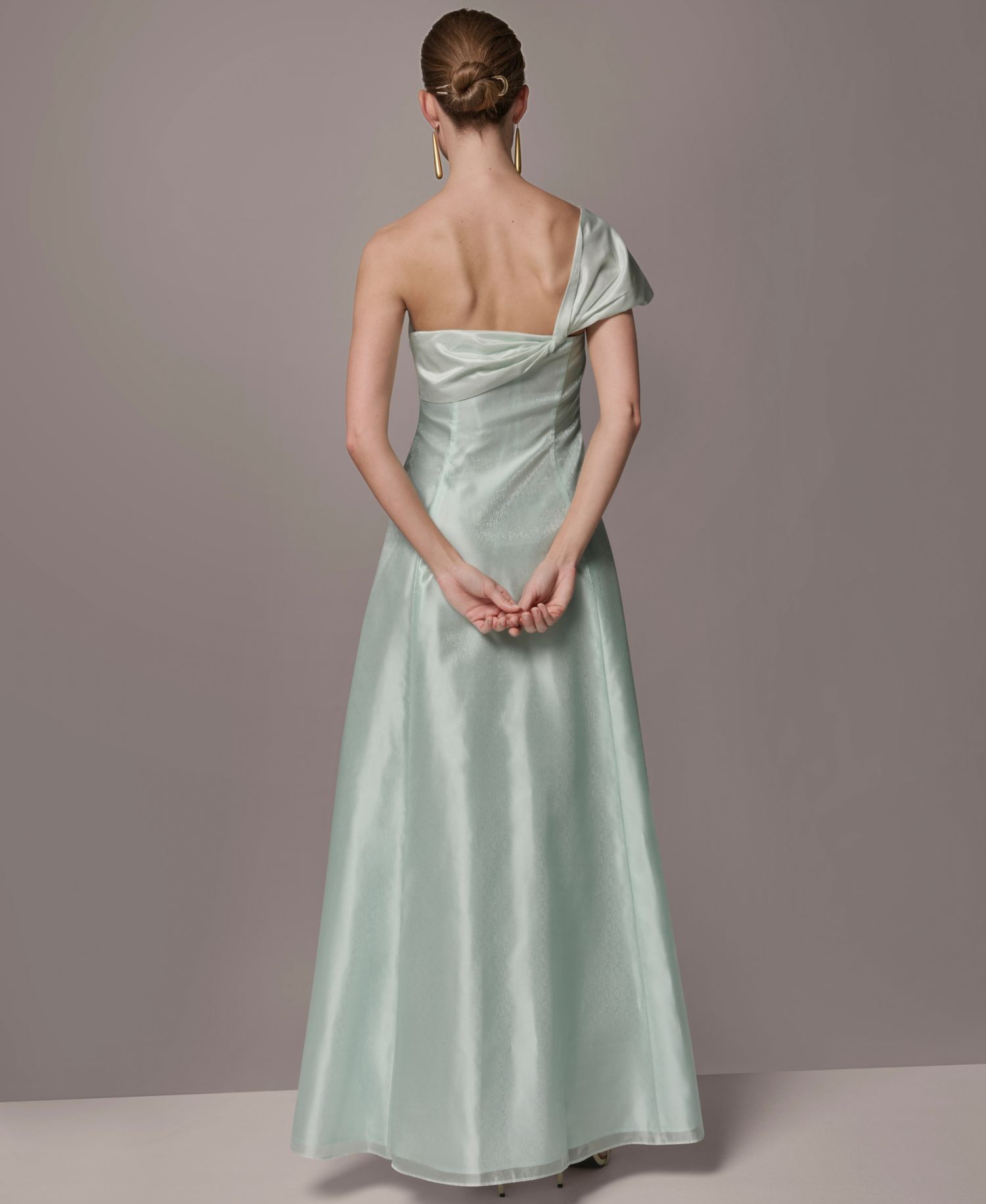 Petite One-Shoulder Ball Gown