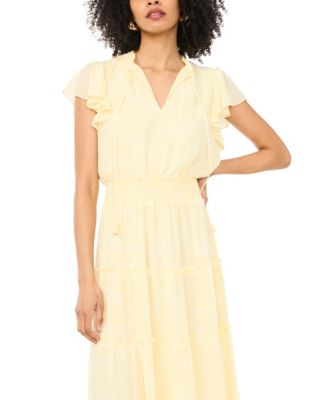 Women's V-Neck Tiered Maxi Dress