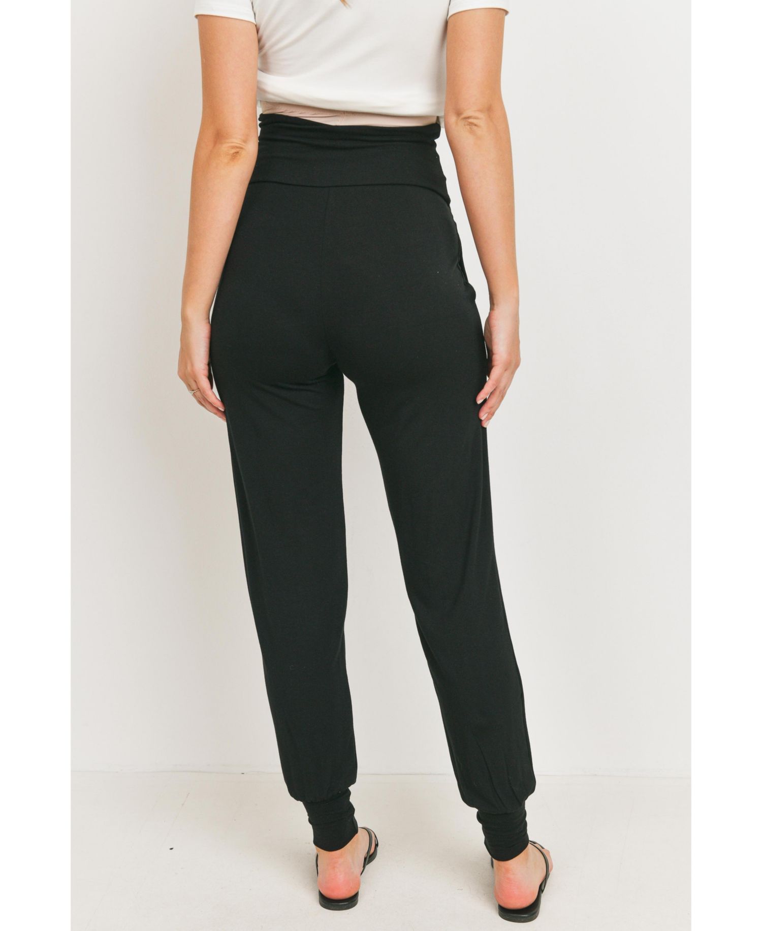 Women's Over-the-Belly Relaxed Fit Maternity Joggers with Pockets