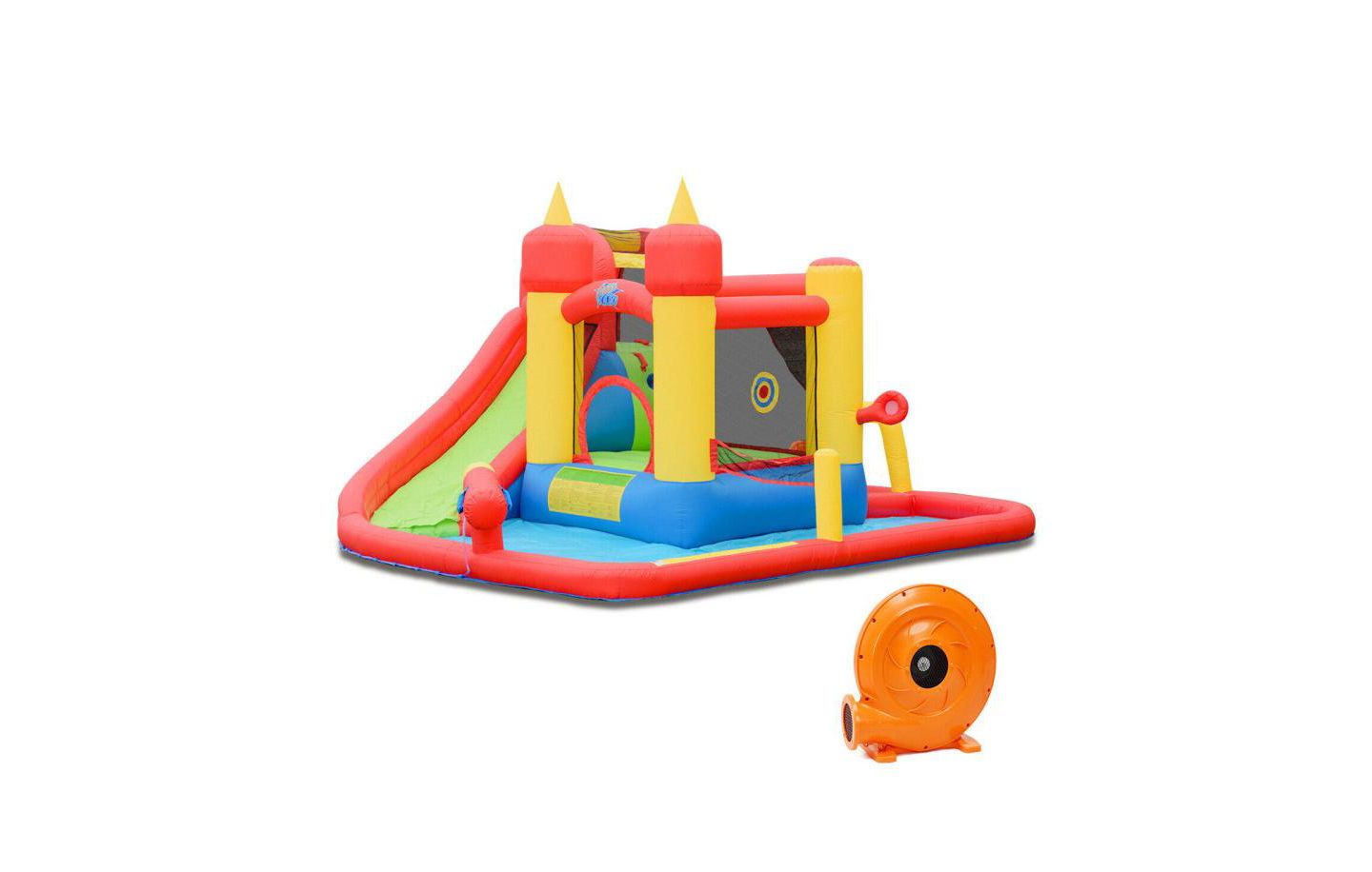 Детская игрушка Mecale Inflatable Water Slide Bounce House with Water Cannon, Ages 3-10, цвет: Красный — фото 1