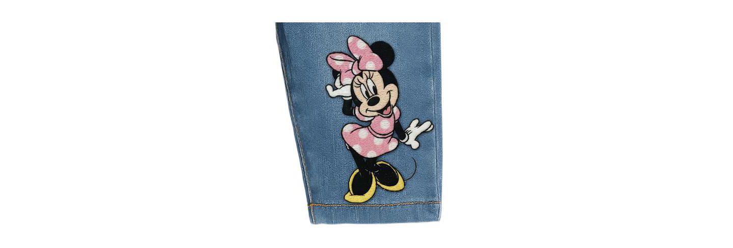 Детский комплект Disney Minnie для девочки: топ с героиней и джинсовые брюки, цвет: Молочный белый — фото 6