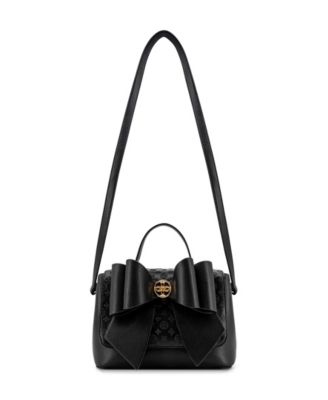 Noble Cross-Bow Embossed Small Satchel Bag