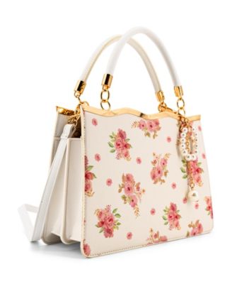 Camille Floral Top Handle Small Satchel Bag