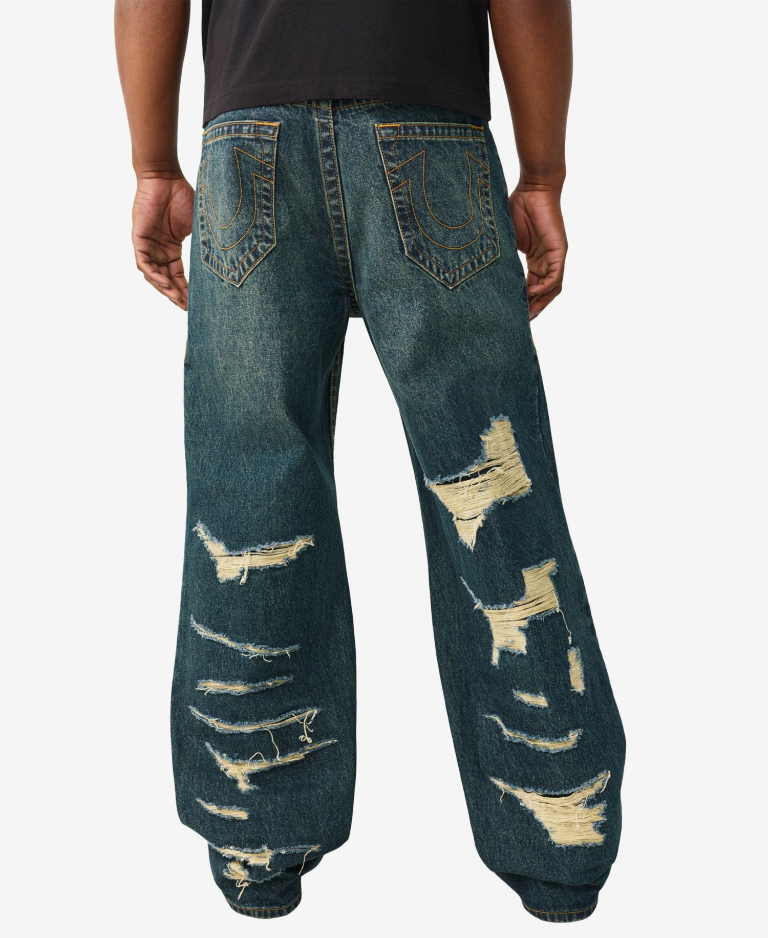 Men's Regular-Fit Vinny Ultra Baggy Destroyed Jeans