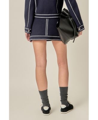 Women's Denim-Look Knit skirt