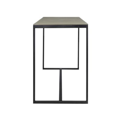 Ernesto Acacia Wood Modern Industrial Outdoor Bar Table