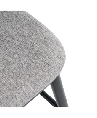 Modern Hourglass Back Rubberwood Bar Stool - Set of 2