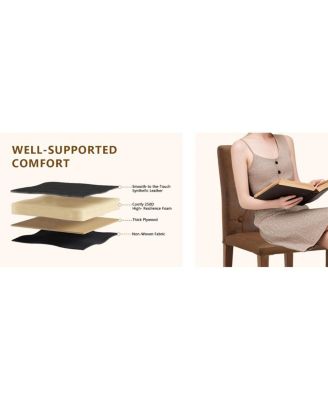 Walnut Dining Chair with Ergonomic Buckle Backrest