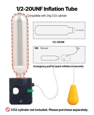 Manual Inflatable Belt Pack PFD for Adults, 105N Buoyancy, Adjustable Waist