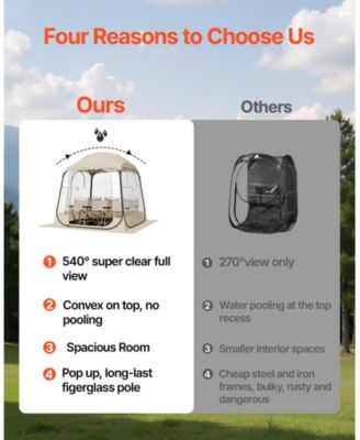 Pop-Up Sports Bubble Tent for 2–4 People with Floor Mat and Cover