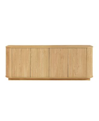Sideboard Storage Cabinet with Wave Pattern, 64"W x 15"D x 24"H.