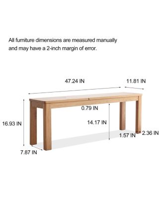 Streamdale Oak Wood for Dining Bench Table Bench for Living Room