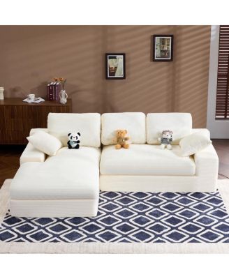 Corduroy Compressed Sofa: Soft, Skin-Friendly, Easy to Move