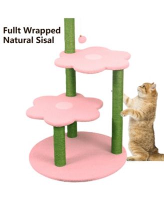 Multi-Level Cat Tree with Removable Perch & Scratching Posts – Includes Hanging Toy