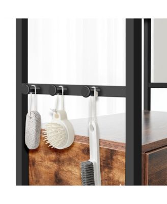 3-Height Adjustable Raised Dog Bowls – Feeding Station with Storage Shelves