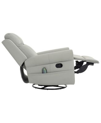 Manual Recliner 270° Swivel Rocker Chair with Massage & Heating