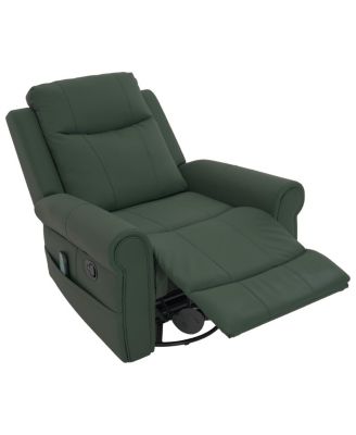 Manual Recliner 270°Swivel Rocker Recliner Chair with Massage & Heating
