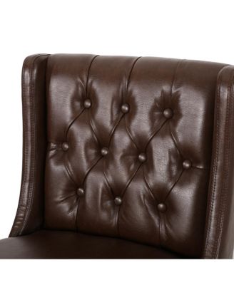 Streamdale 30.5" PU Upholstery Bar Stool w/Back & Metal Footrest