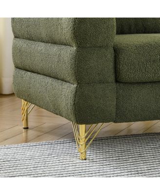 Streamline Modern Two-Seater Sofa with Premium Lumbar Pillows