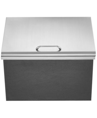 20 x 16 x 13 Inch Drop-In Stainless Steel Ice Chest, 40 Qt with Hinged Lid