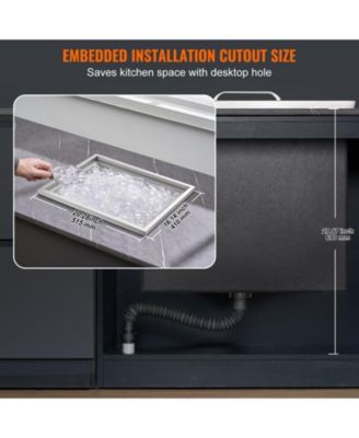 21 x 17 x 18 Inch Drop-In Stainless Steel Ice Chest, 40 Qt with Lid