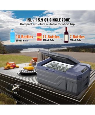 15 L 12 Volt Single Zone Car Refrigerator with -4°F to 68°F Range