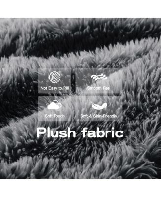 Streamdale 114" Soft Fluffy Plush Modular Sectional Sofa w/ Ottoman & Pillows