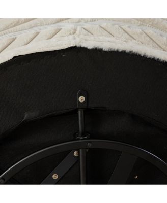 Streamdale 55" Corduroy Foam Swivel Chair, Modern Sleeper, 360 Degree Swivel for Living Room/Bedroom